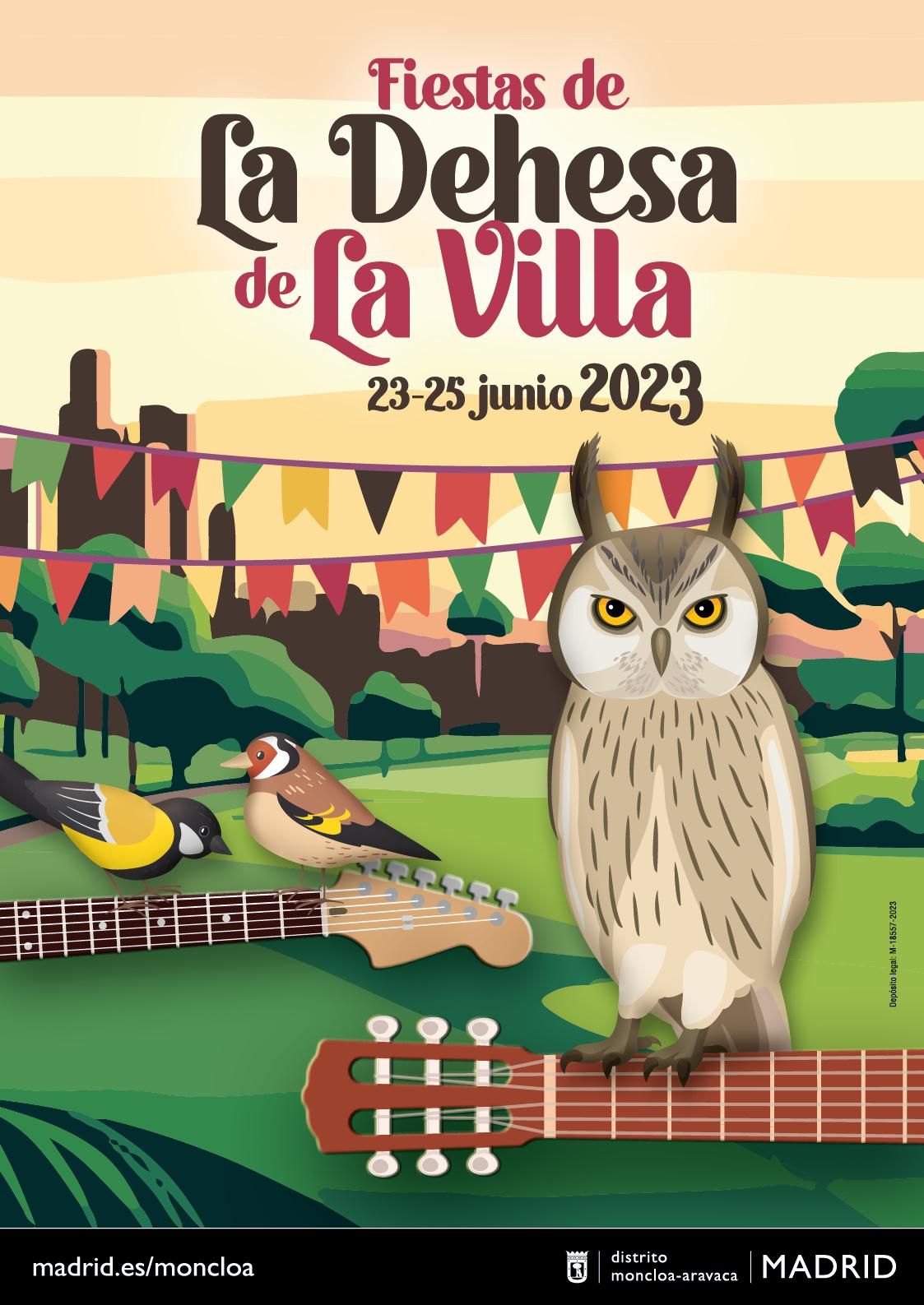 Cartel de las Fiestas de la Dehesa de la Villa 2023