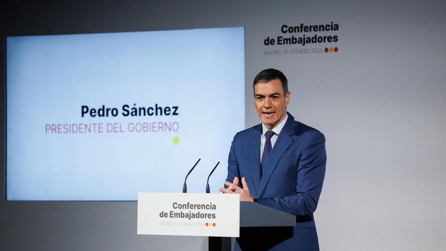 El presidente del Gobierno, Pedro Sánchez, inaugura la VIII Conferencia de Embajadores