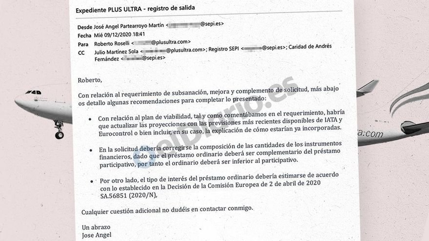 Los mensajes entre Plus Ultra y la SEPI documentan un proceso para el rescate ajeno a una posible 'vía Zapatero'