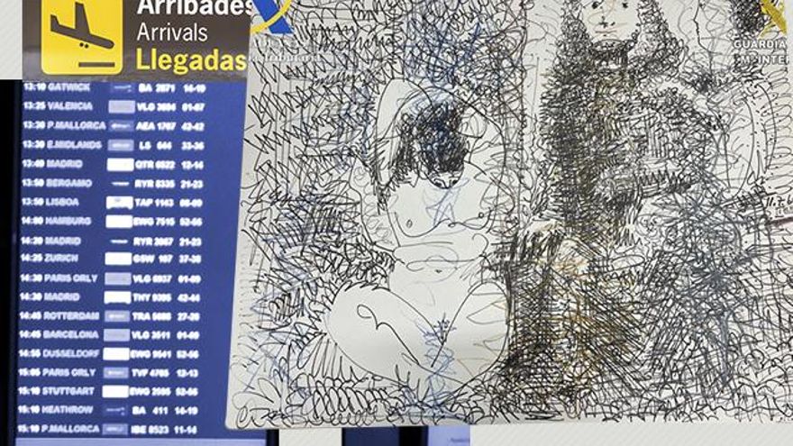 El 'Picasso' introducido en España por un pasajero suizo acusado de contrabando y que fue detectado por Aduanas