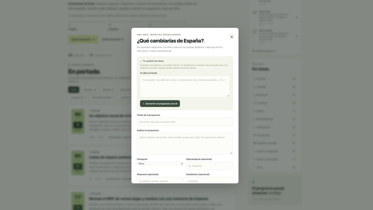 ¿Y si los ciudadanos escribieran los programas electorales en lugar de los partidos?
