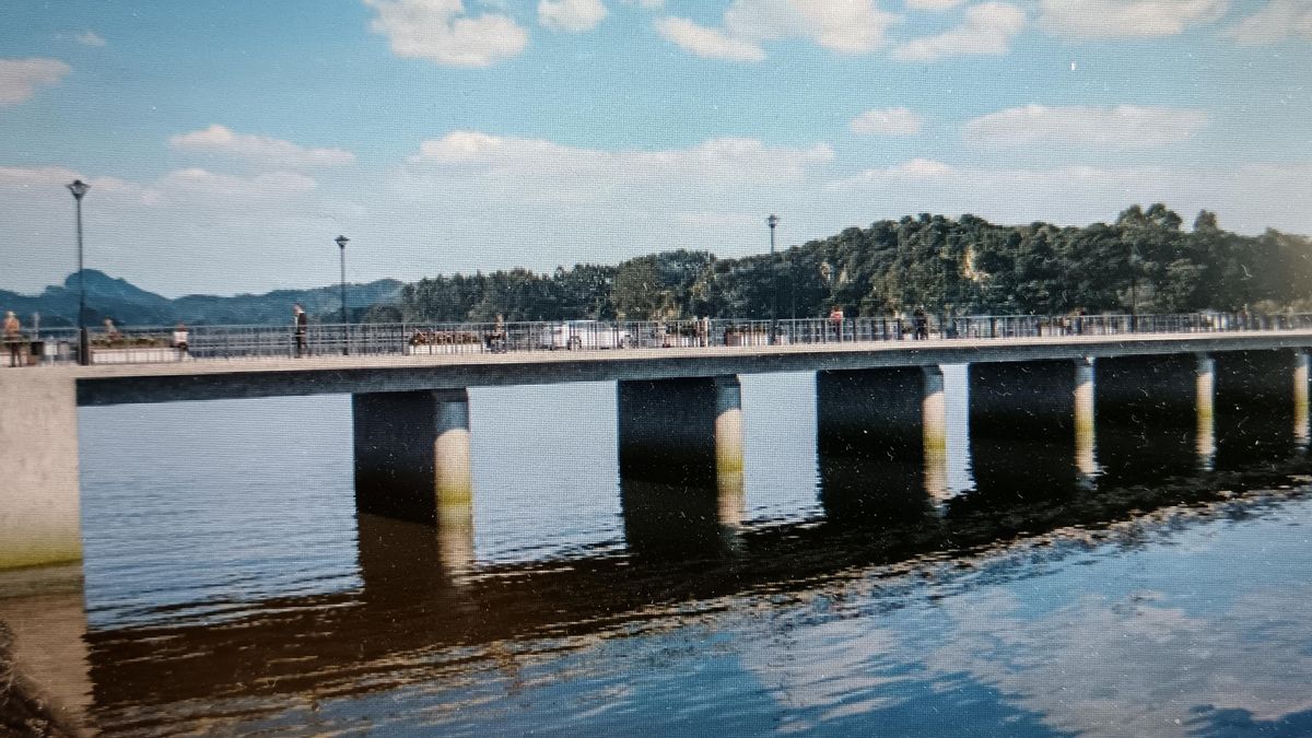 Infografía sobre el estado final del puente de Ribadesella.