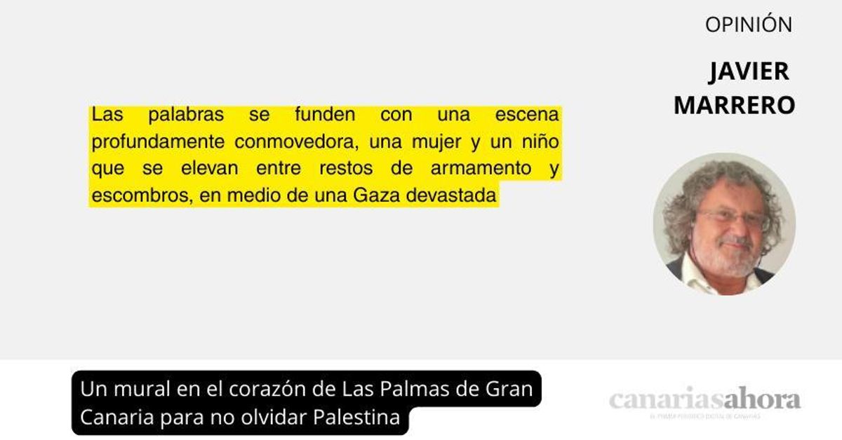 Un mural en el corazón de Las Palmas de Gran Canaria para no olvidar Palestina