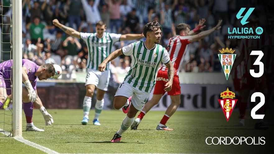 El Córdoba CF sobrevive a la locura frente al Real Sporting para seguir soñando