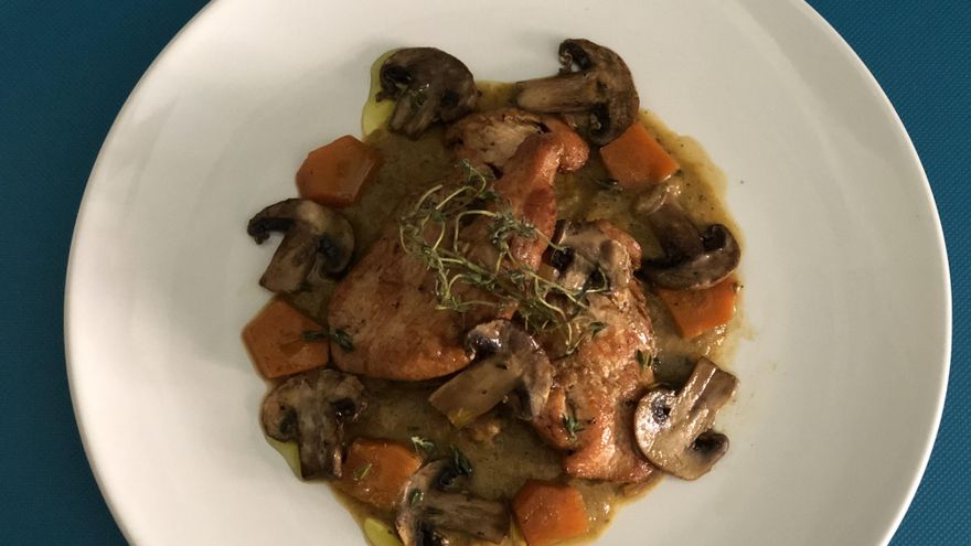 Contramuslo de Pavo en salsa