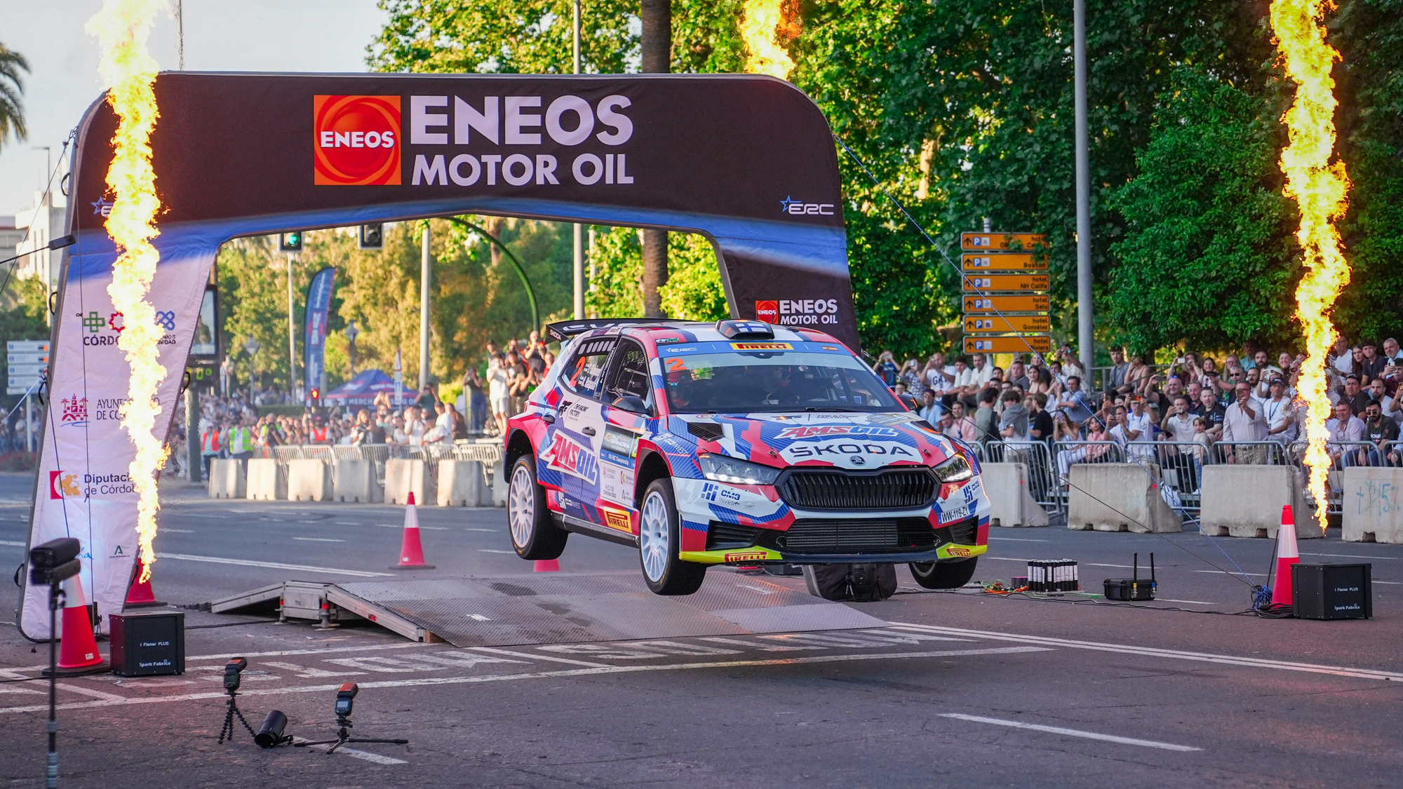 Tramo urbano del Rally Sierra Morena