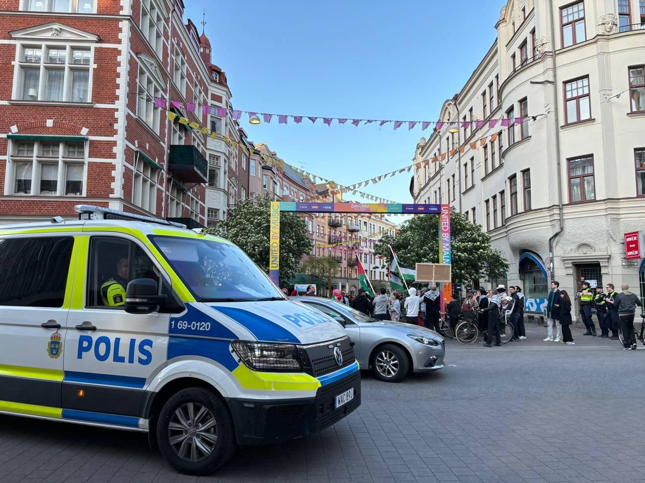 Imagen de la concentración en favor de Palestina en Malmö