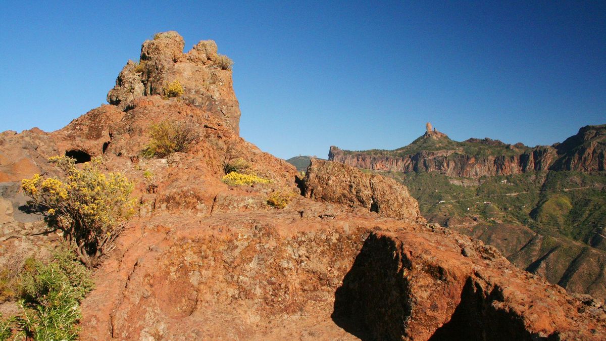El Roque Nublo desde el Almogarén del Bentayga