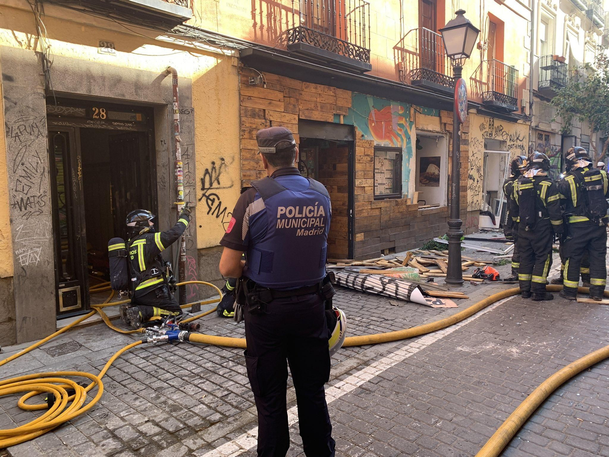Las imágenes de la explosión de gas en Malasaña