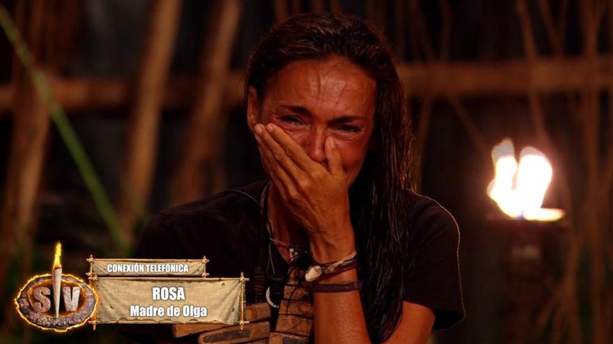 Olga, entre lágrimas en 'Supervivientes' por la llamada de su madre: "Los Flores y los Moreno estamos orgullosos de ti"