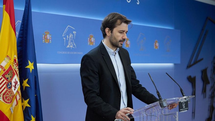 El diputado de Podemos Javier Sánchez Serna en el Congreso de los Diputados, este martes.