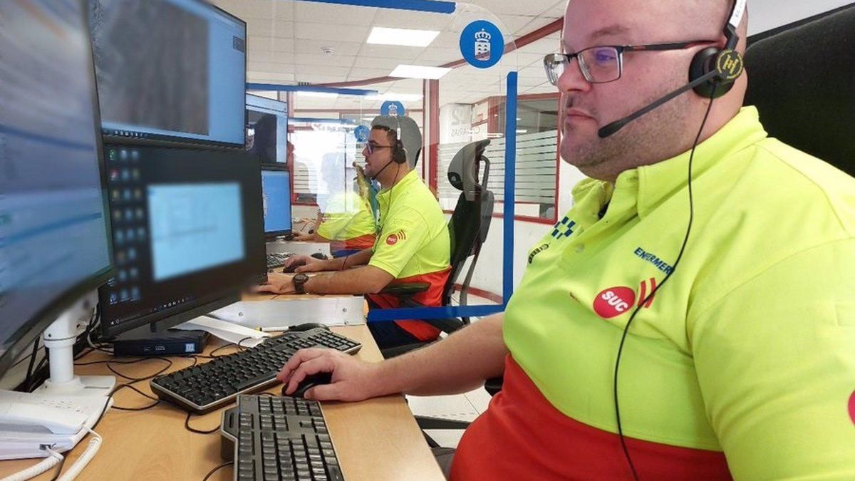 Sala operativa del 1-1-2 Canarias.