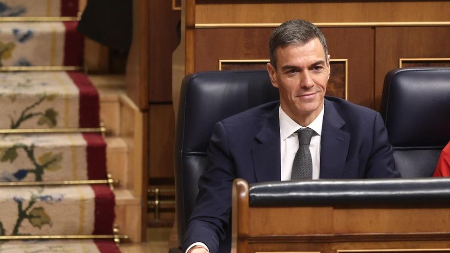 El presidente del Gobierno, Pedro Sánchez, en el Congreso de los Diputados