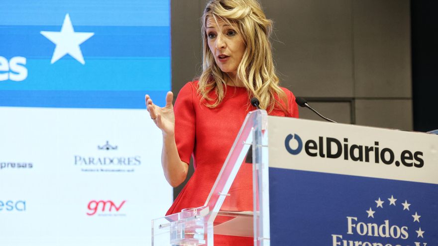 Yolanda Díaz no comprende que Altri aspire a fondos europeos: "Destruirá centenares de miles de empleos"