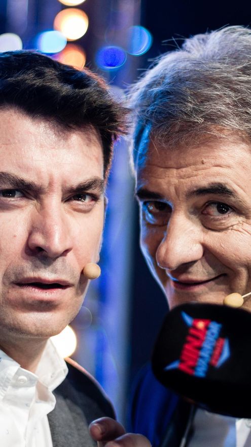 Arturo Valls y Manolo Lama en Ninja Warrior de Antena 3