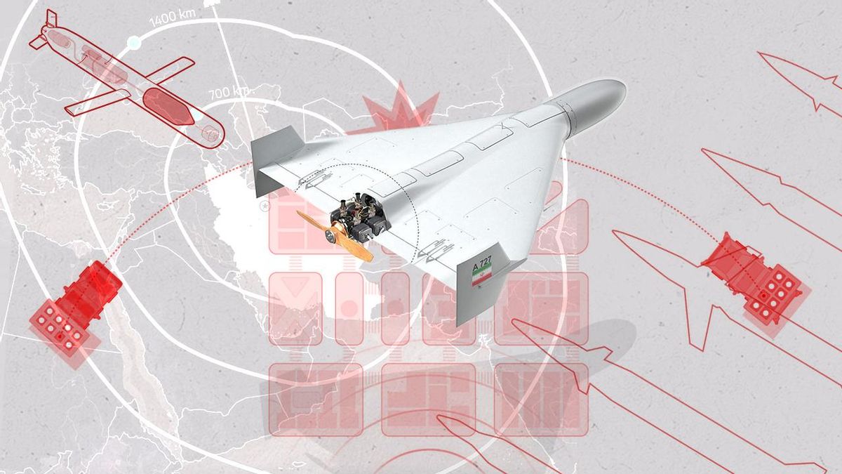 Ilustración elaborada a partir de infografías sobre las principales municiones utilizadas en la guerra en Irán.