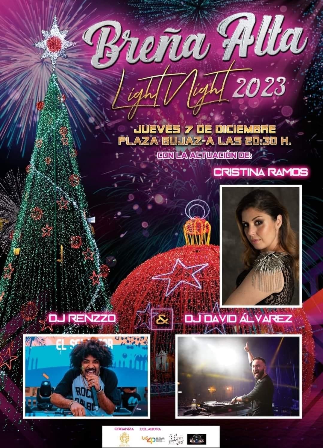 Cartel de la ‘Light Night 2023’   de Breña Alta.