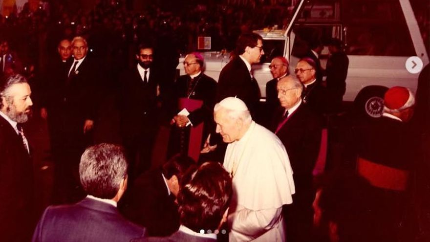 Juan Pablo II, durante su primera visita a Madrid