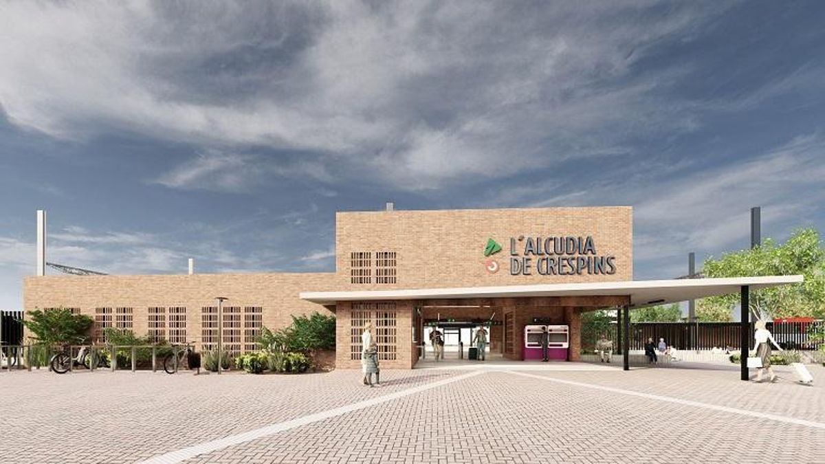 Imagen del proyecto de la futura estación de l'Alcúdia de Crespins.