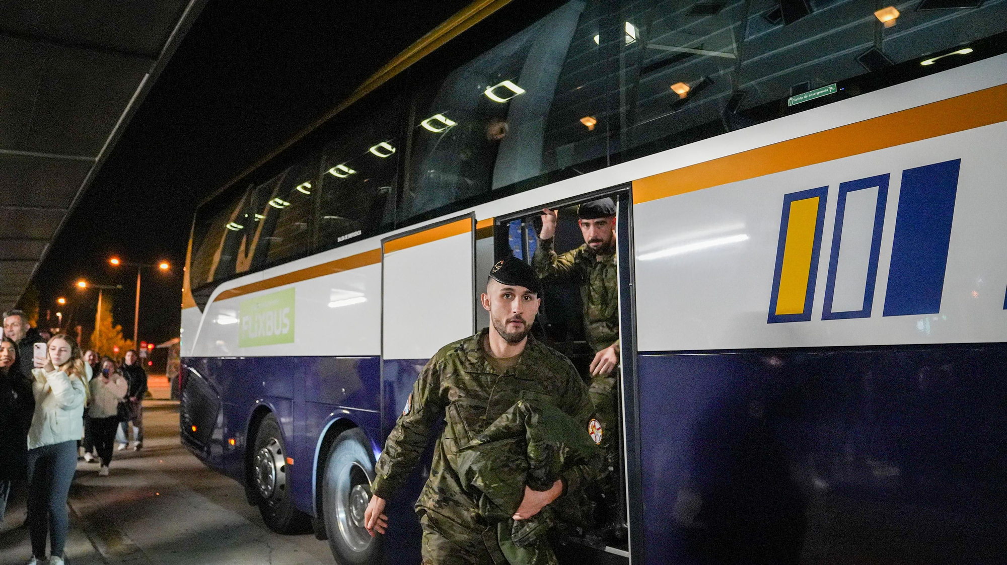 Llegada de la 1º rotación del contingente eFP XVII, con los componentes de la Brigada 'Guzmán el Bueno' X.
