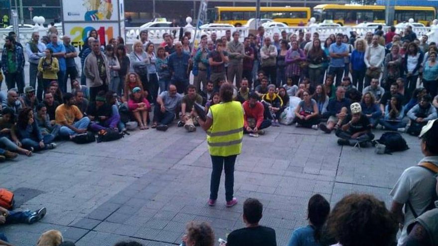 Asamblea por el 15M en San Telmo. (Sara Estévez).