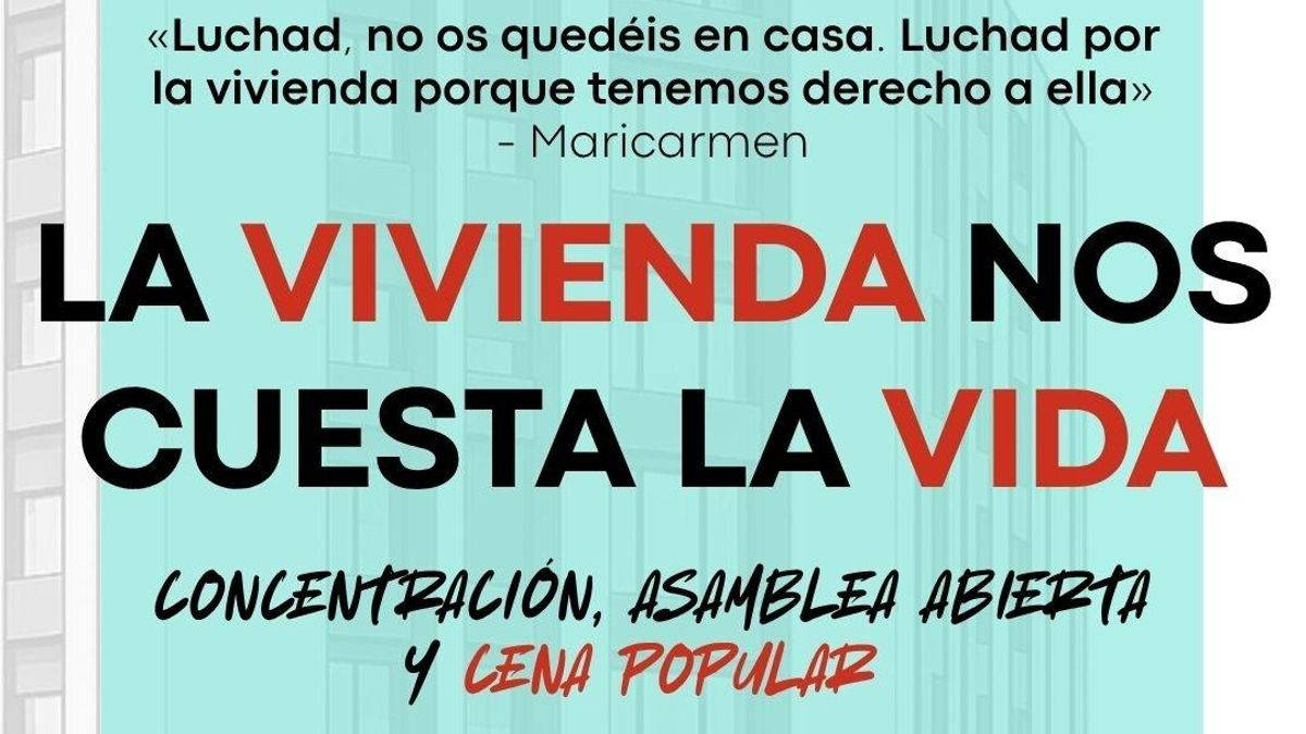 El Sindicato de Vivienda organiza una concentración por el derecho a la vivienda este martes en Santander