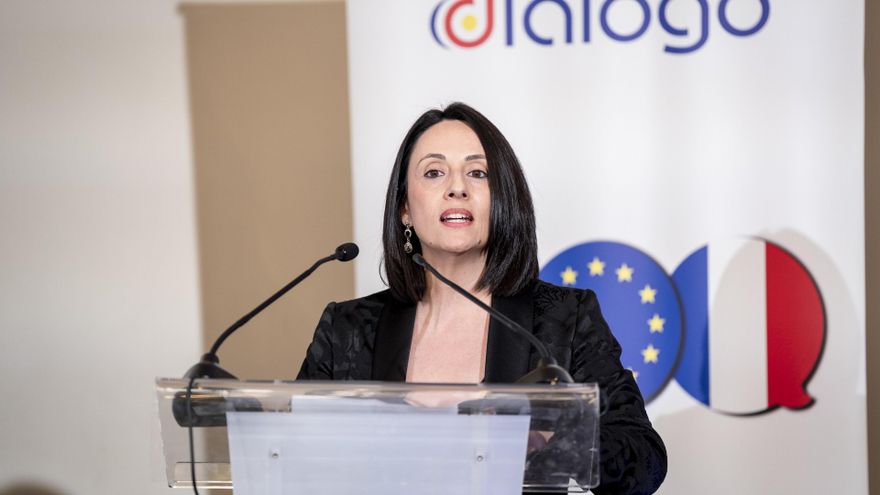 La secretaria de Estado de Industria, Rebeca Torró, durante la gala de entrega del Prix Diálogo 2025, en el Hotel InterContinental, a 23 de junio de 2025, en Madrid (España).