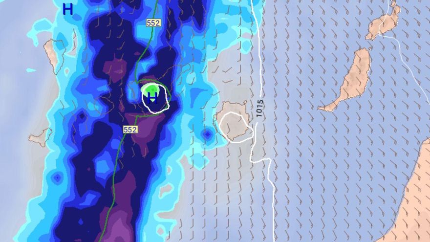 Aemet activa un aviso amarillo por lluvias fuertes en cuatro islas este domingo