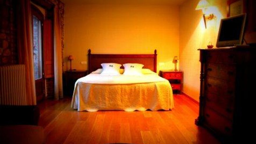 Una de las coquetas, y tranquilas, habitaciones de Chousa Verde