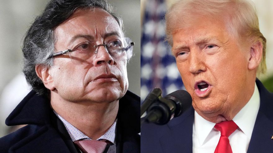 Combo de fotografías de archivo que muestra al presidente de Colombia, Gustavo Petro (i), y a su homólogo de Estados Unidos, Donald Trump. EFE/ Doug Mills / Pool / Carlos Ortega ARCHIVO