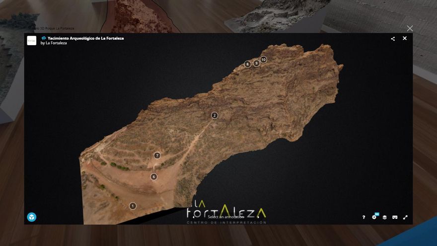 Recreación virtual del yacimiento de La Fortaleza