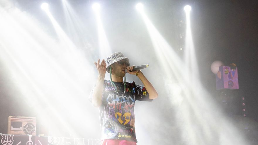 El artista tinerfeño Bejo durante un concierto