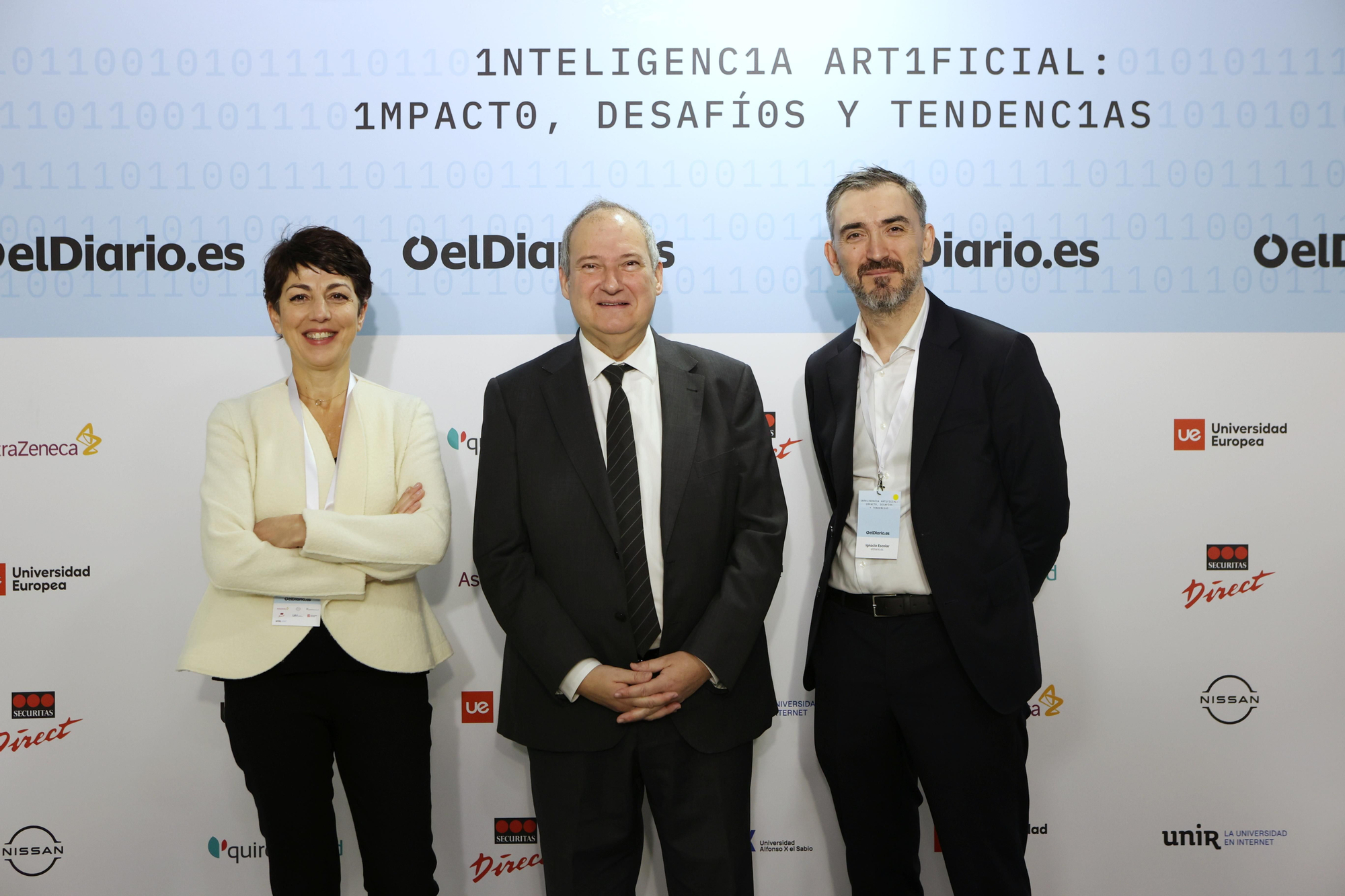 Rosalia Lloret, CEO de elDiario.es; Jordi Hereu, ministro de Industria y Turismo del Gobierno de España; Ignacio Escolar, director de elDiario.es