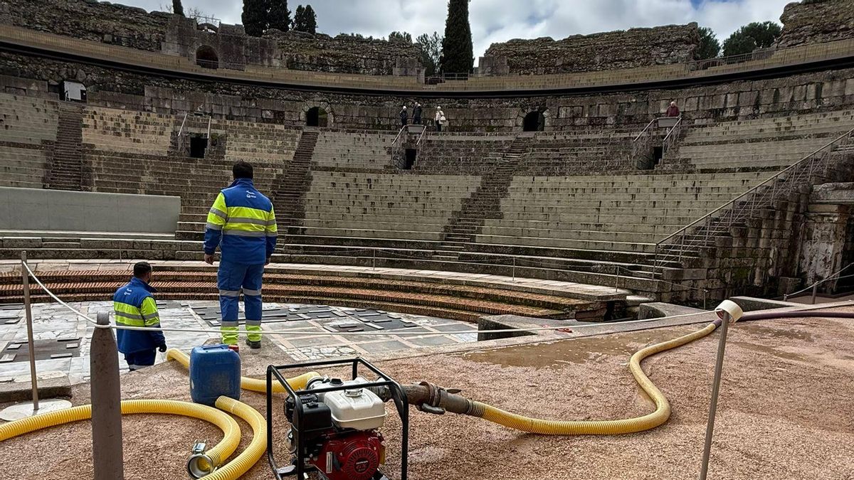 Ingeniería romana y moderna se dan la mano para proteger el Teatro de Mérida frente a las inundaciones