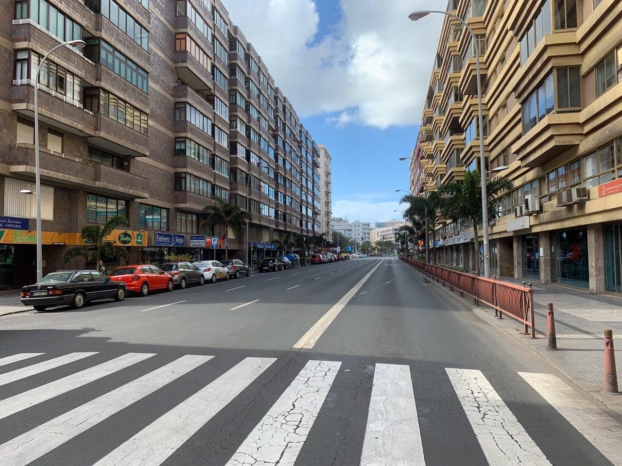 Calle vacía en Las Palmas de Gran Canaria.