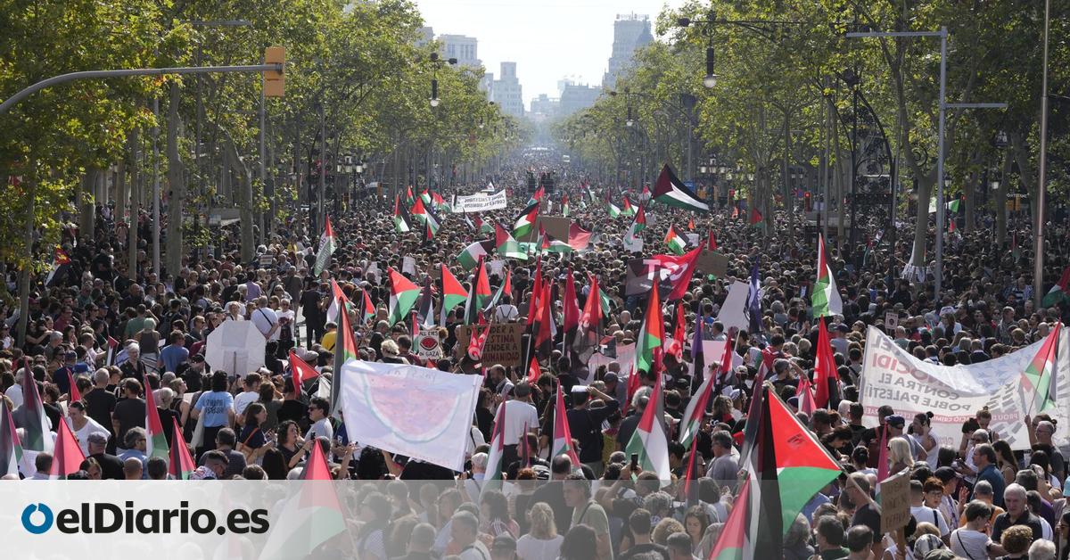 Barcelona se vuelca con Gaza: decenas de miles de personas toman las calles para exigir el “fin del genocidio”