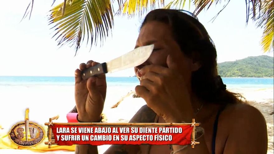 La reacción de Lara Sajen al verse un diente roto en 'Supervivientes': "¿A dónde voy así?"