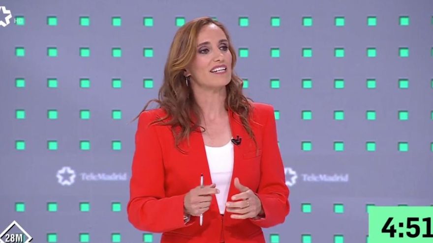 Mónica García en el debate de la CAM