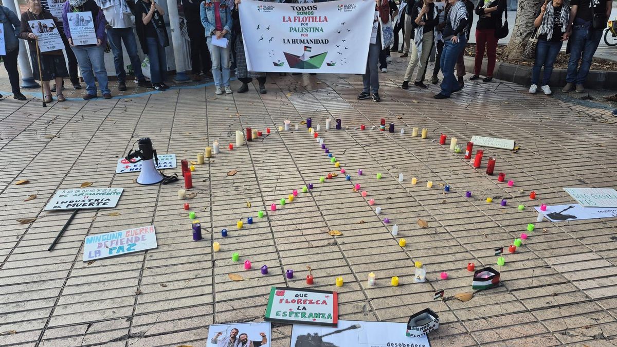 Concentración en San Telmo por la liberación de Thiago Ávila y Saif Abukeshek.