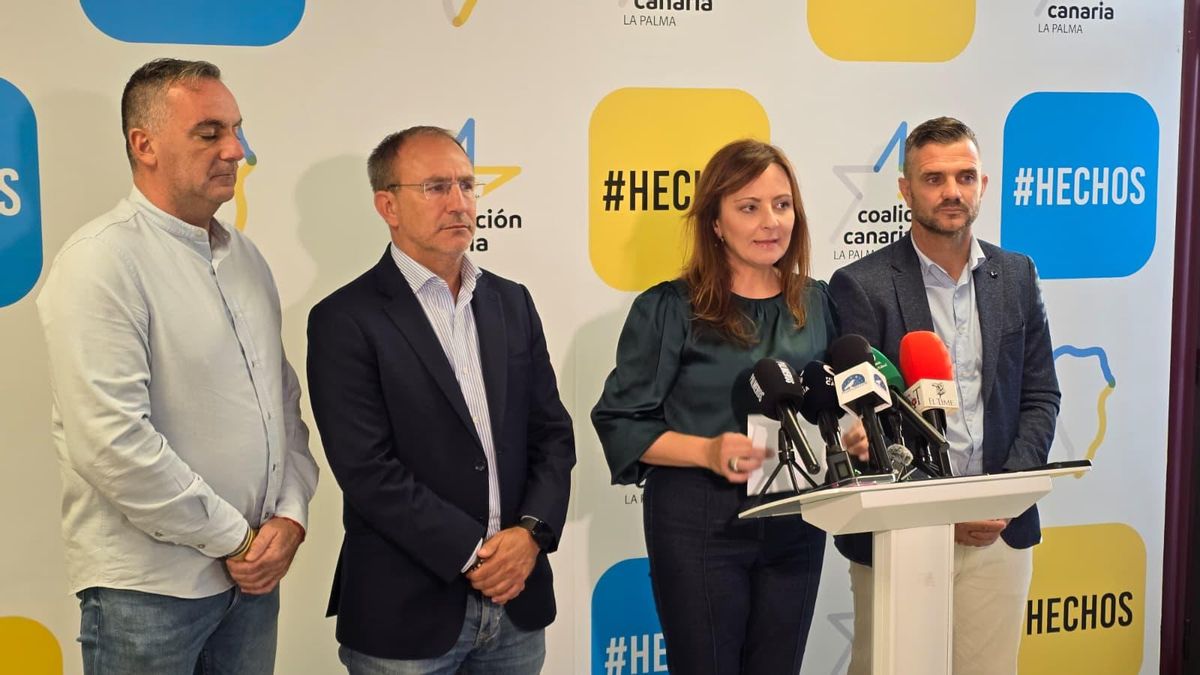 Rueda de prensa de los responsables de CC en La Palma.
