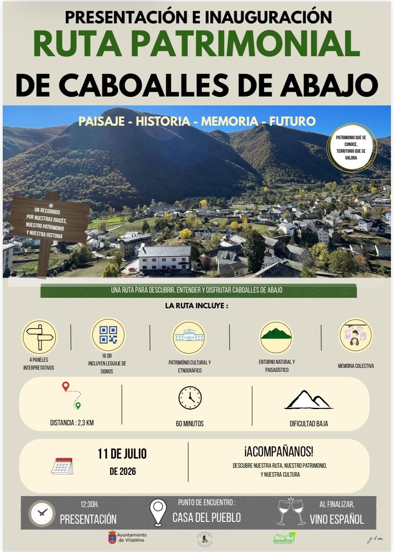 Ruta guiada por el patrimonio de Caboalles de Abajo.