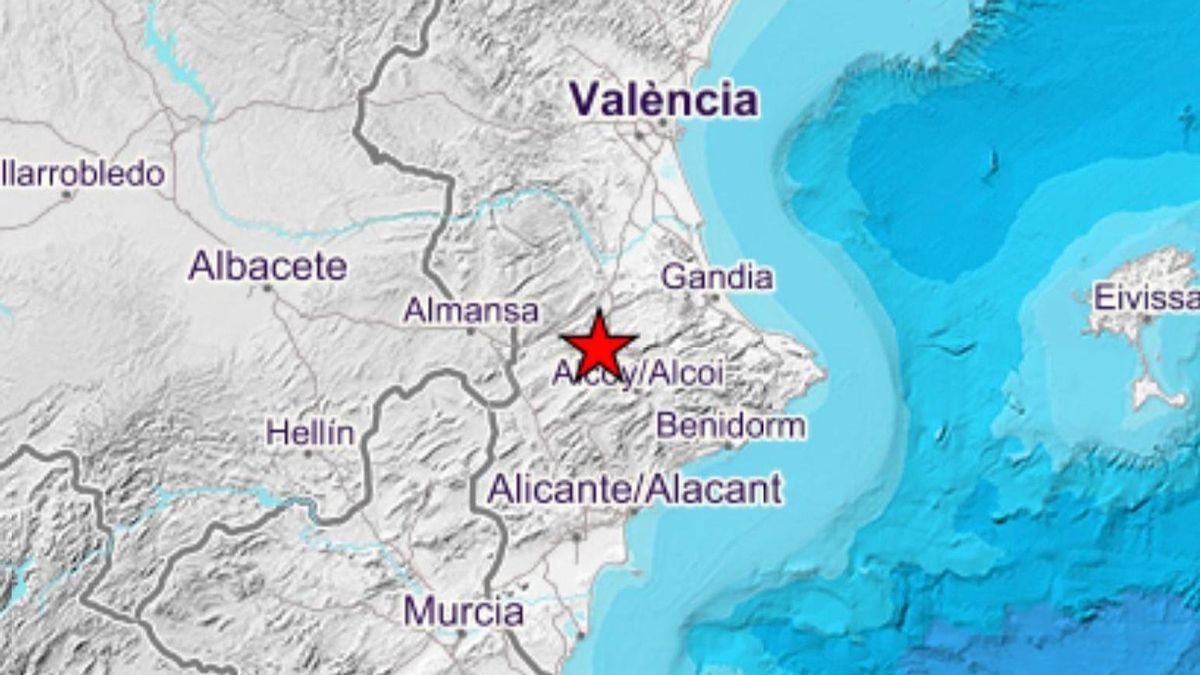 La localidad valenciana de Ontinyent registra un terremoto de magnitud 3,5