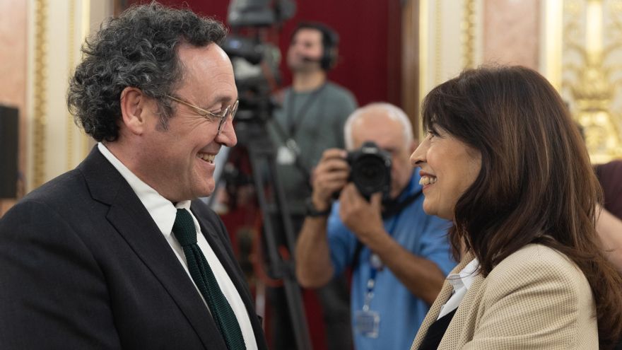 Archivo - El Fiscal General del Estado, Álvaro García Ortiz y la ministra de Igualdad, Ana Redondo, llegan a un acto conmemorativo por el día internacional de la Mujer, en el Congreso de los Diputados, a 5 de marzo de 2024, en Madrid (España).