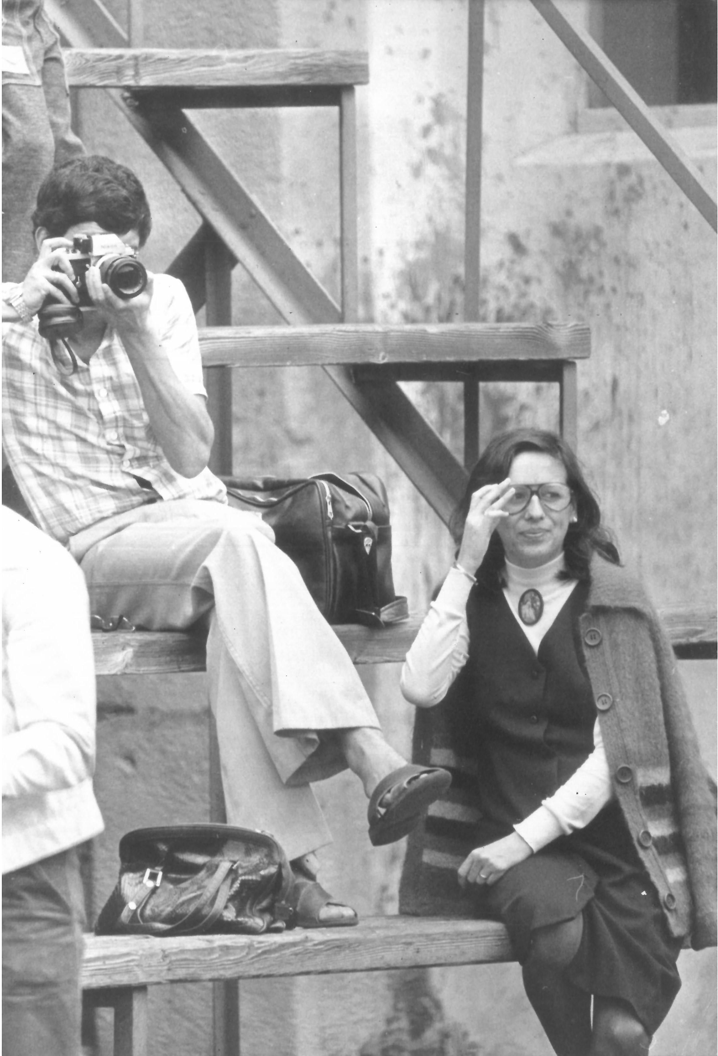 Paco Castro y María Teresa Calero, ca. 1975, Convento de San Francisco | Foto: Anónimo