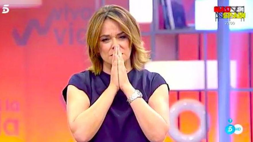 Toñi Moreno apenada por lo ocurrido