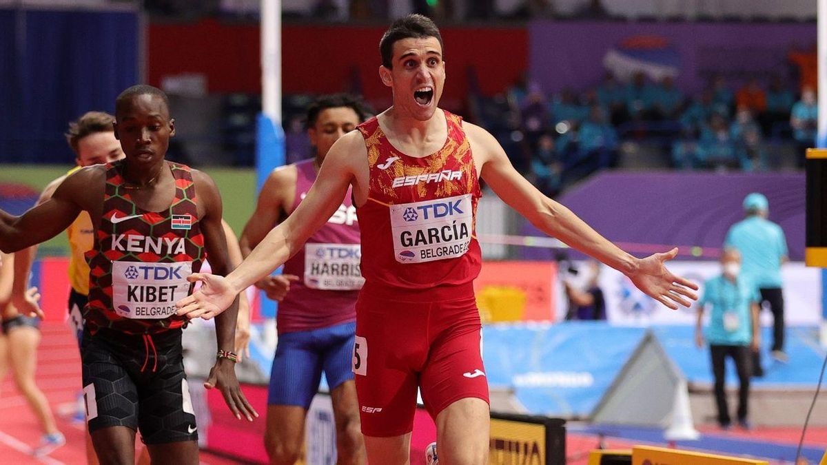 El murciano Mariano García, nuevo campeón mundial de 800 m en pista cubierta