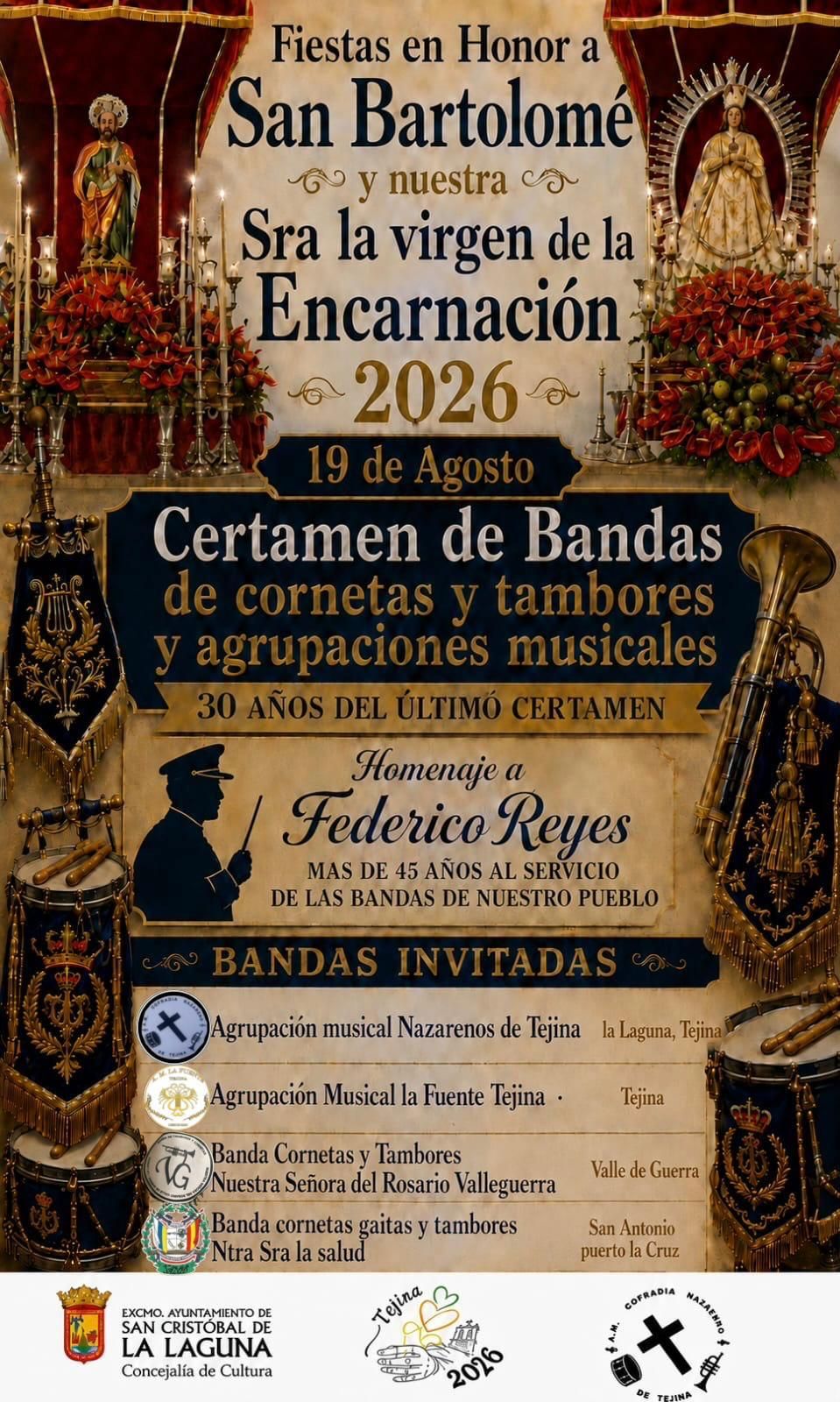 Certamen de Bandas de Cornetas y Tambores y Agrupaciones Musicales de las Fiestas de Tejina.