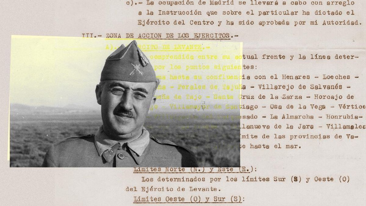 Los documentos inéditos de Franco para "lograr la rendición" de la República en la Guerra Civil: "Será a la hora H del día D"