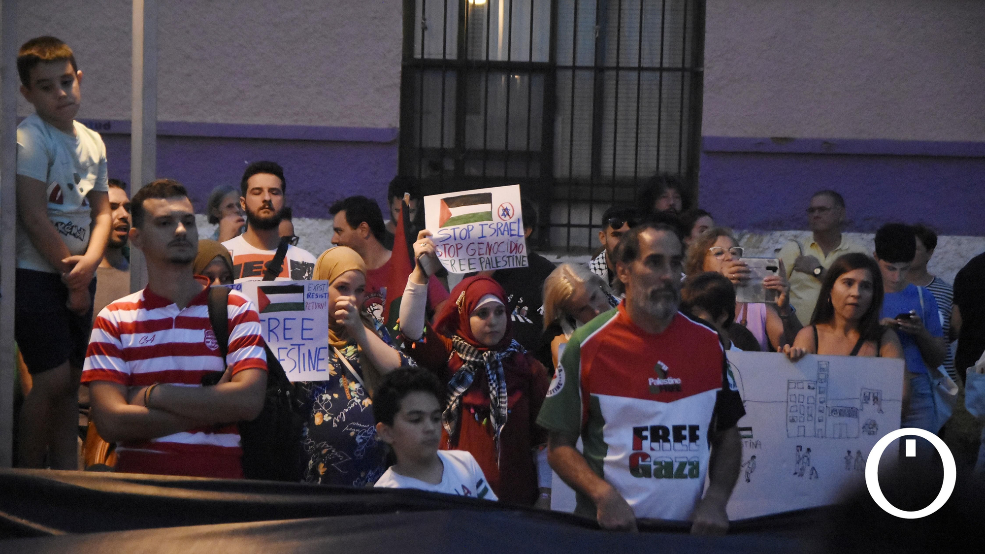 Concentración en solidaridad con el pueblo palestino.