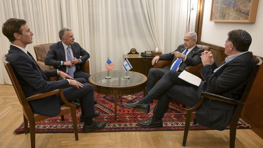 Benjamín Netanyahu se reunió en Jerusalén con el enviado especial de Donald Trump para Oriente Medio, Steve Witkoff, y con su yerno, Jared Kushner.